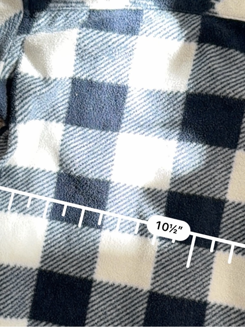 Nomad 3T Buffalo Plaid Fleece Button Up Shirt Navy Gray White Cozy Top Fall - Picture 11 of 13